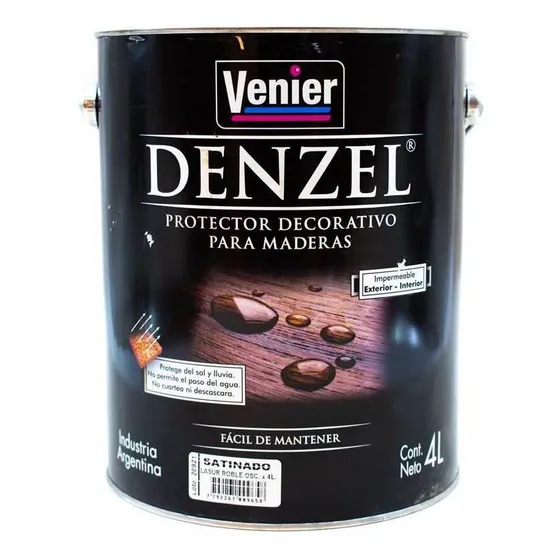 Protector 4l Nogal Para Madera Satinado Denzel