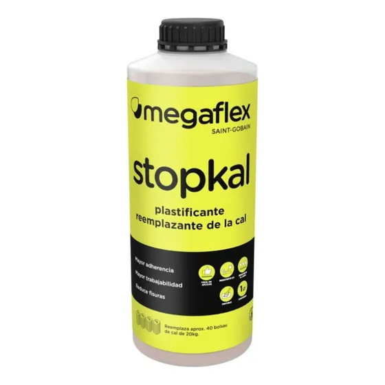 Stopkal Plastificante Reemplaza La Cal Megaflex 1 Lts Maxpro