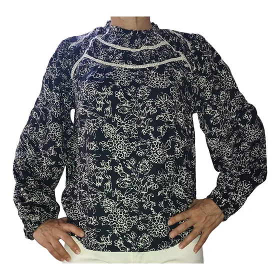 Blusa Mango Mujer Larga Viscosa Suelta Adultos Teen Girl