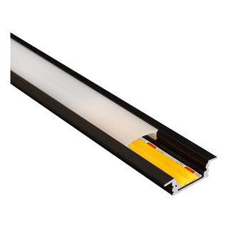 Pack 10x: Perfil De 2m Aluminio De Empotrar Para Tira Led Luz Negro Luz En Línea Pack 10x: Perfil De 2m Aluminio De Empotrar Para Tira Led Luz Negro Luz En Línea