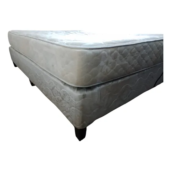 Box Base Cama Somier 2 Plazas Más 2 Colchones