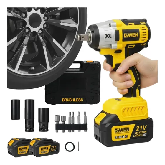Chave De Impacto A Bateria Profissional 1/2 Motor Brushless 450 Nm 3250 Rpm 02 Baterias Bivolt Paraf