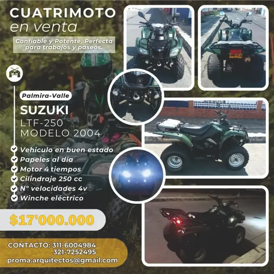 Cuatrimoto Suzuki Ltf-250 Modelo 2004