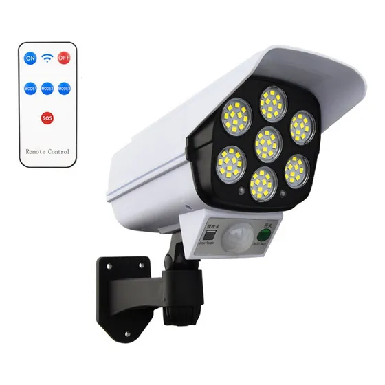 Lâmpada Solar Externa E71pcs 77led Pir Com Sensor De Movimen