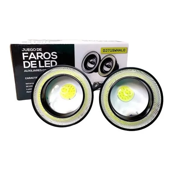 Faro Auxiliar Con Lupa Busca Huella Led Ojo De Angel Blanco