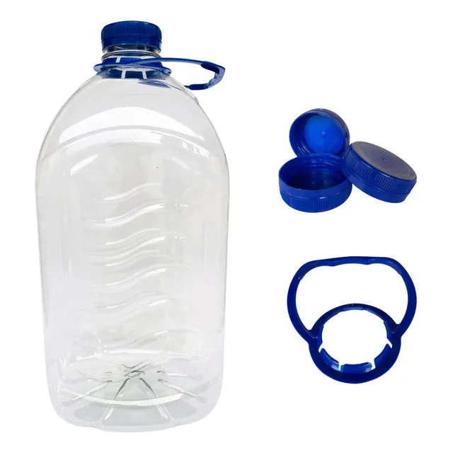 Garrafão Pet 5 Litros C/ Tampa E Alça   Kit Com 5 Unidades