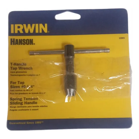 Porta Macho Manual Tipo T (0-1/4puLG) Irwin 12001