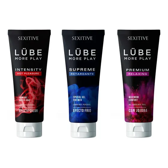 Combo Kit Pack X3 Lubricante Lube Gel Intimo Sexitive 