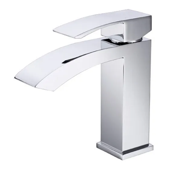 Monomando Lavabo Cascada Latón Solido 17cm Acero Inox 304