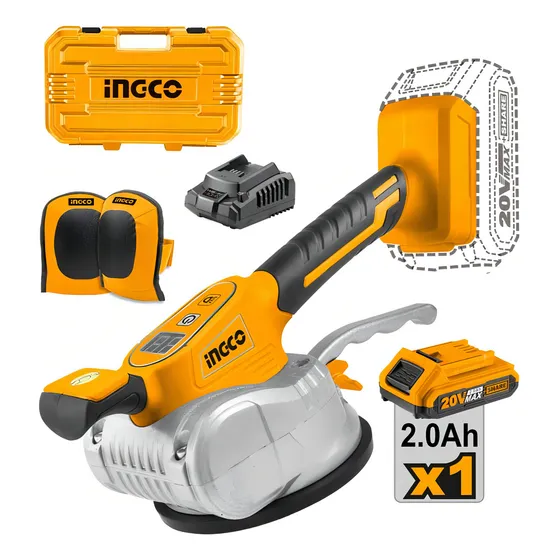 Ventosa Niveladora Vibradora de Cerámica Inalámbrica 20V + Batería 2AH + Cargador