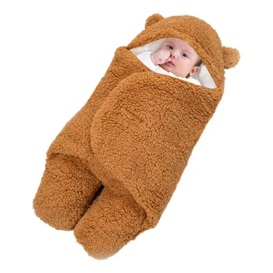 Saco manta envoltura de dormir Babyluna para bebe 0 a 3 meses color café