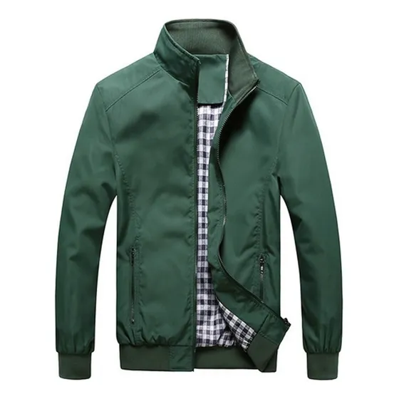 Chamarras Bomber Hombre Color Liso Casual Chamarras