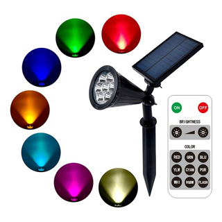 Luz Solar De Jardín 7 Led Cambia Color Fijo Luz Solar De Jardín 7 Led Cambia Color Fijo