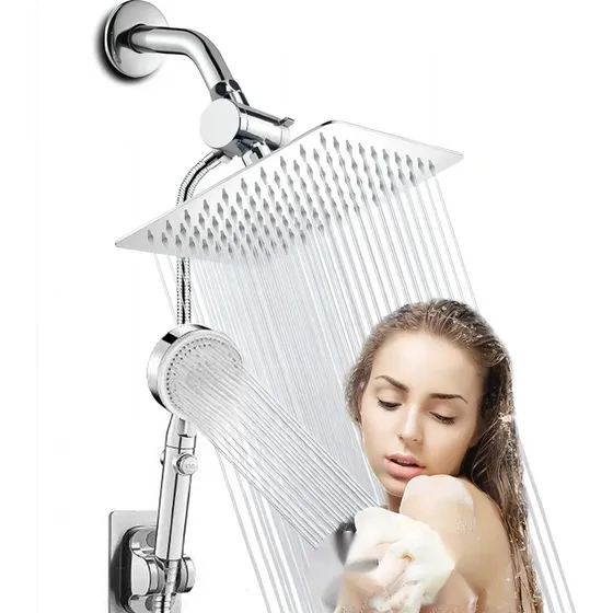 Regaderas Para Baño De Cuadrada Ducha 6'' Alta Presion Traje
