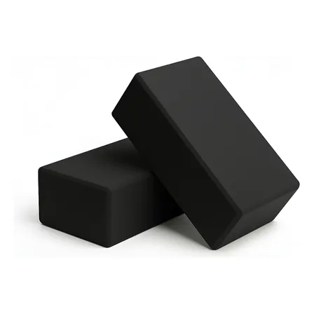 Kit C/ 2 Blocos De Yoga Para Exercícios Alongamento Pilates Meditação Tijolo Funcional Alongamento Ioga Cor Preto Jcanova Store
