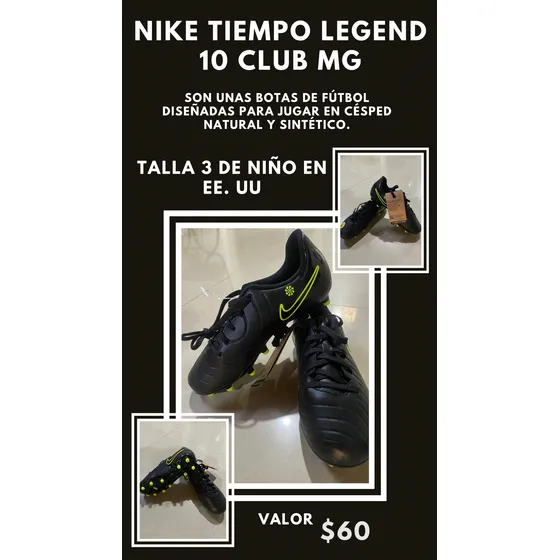 Nike Tiempo Legend 10 Club Mg Para Niños - Excelente