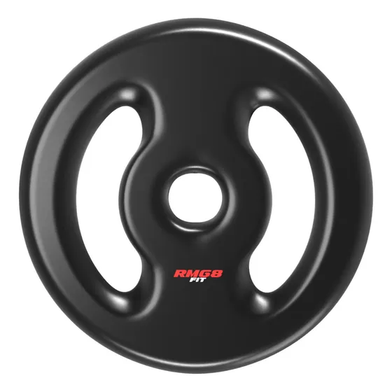 Anilha P/ Barras E Halteres 5kg Emborrachada Rmg8 Fit Cor Preto Apa