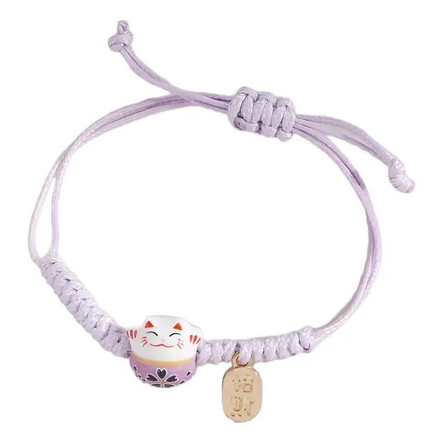 Pulsera Gato Suerte Feng Shui Maneki Neko