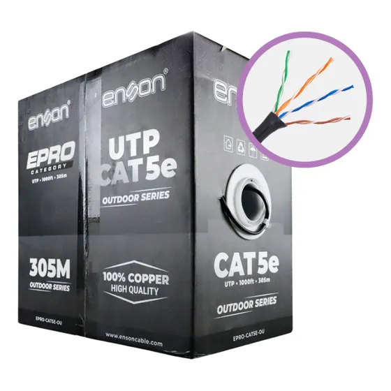 Cable Utp Cat5e Enson Forro Pe 4 Pares 24awg Cobre Exterior
