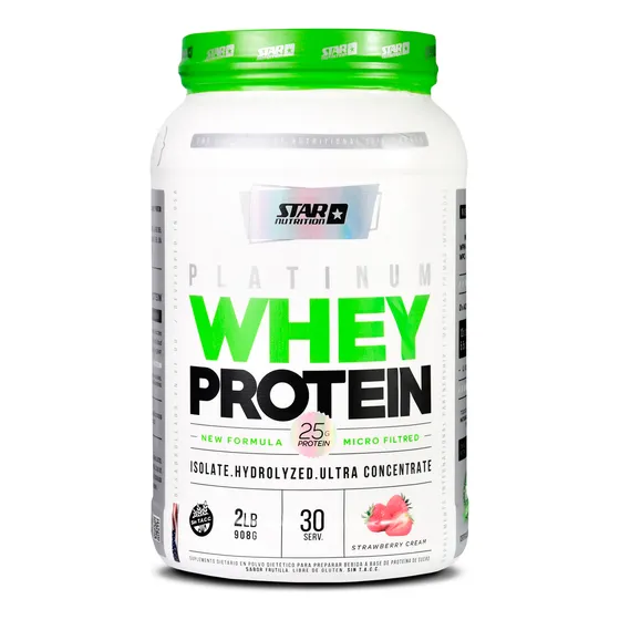 Star Nutrition Platinum Whey Protein Strawberry Cream 908g