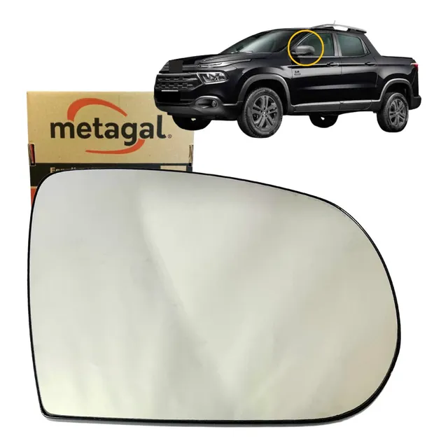 Lente Com Base Retrovisor Fiat Toro Ld 2016  À 2019