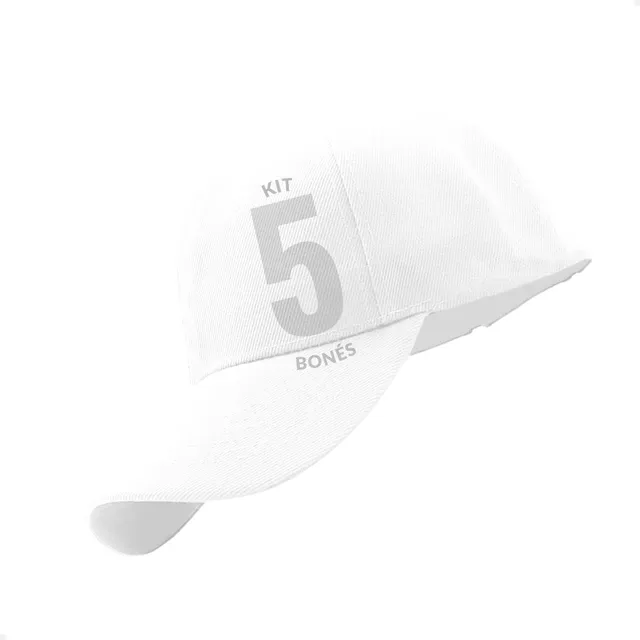 Kit 5 Boné Preto Algodão Aba Curva Unissex Chapeu Country