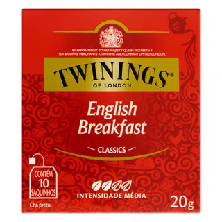 ChĂĄ Twinings Preto English Breakfast Em SachĂȘ 20 G 10 U ChĂĄ Twinings Preto English Breakfast Em SachĂȘ 20 G 10 U