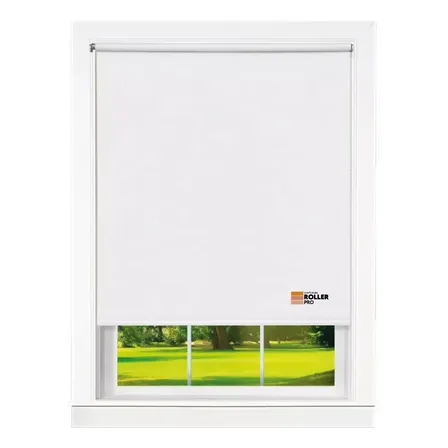 Cortina Roller Blackout 160x160cm Blanco - Roller Pro Black Out 100% Bloqueante Solar, Facil Instalacion, Tela Pvc Resistente, Aislante Termico Y Acustico, Soportes Metalicos, 160 Ancho X 160 Alto