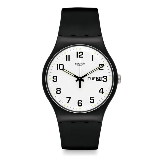 Reloj Swatch SO29B703 Color de la correa Negro Color del bisel Negro Color del fondo Blanco