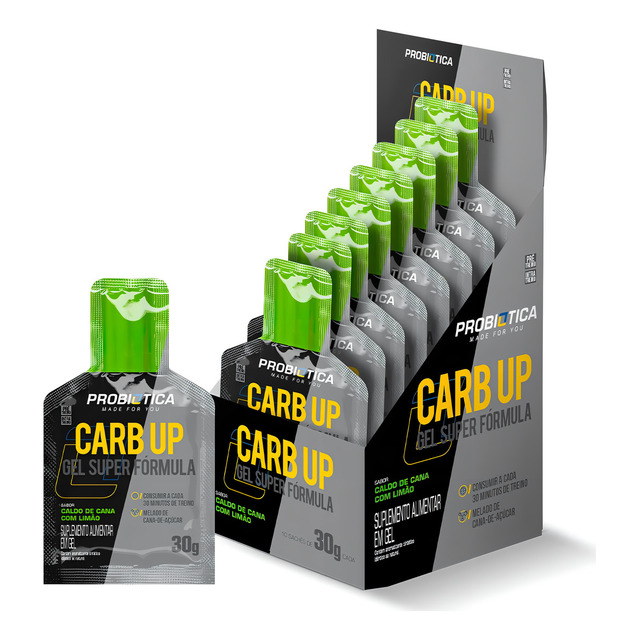Carb Up Gel Super Fórmula Probiotica - 10 Saches De 30g Cada Sabor Caldo De Cana Com Limão Carb Up Gel Super Fórmula Probiotica - 10 Saches De 30g Cada Sabor Caldo De Cana Com Limão