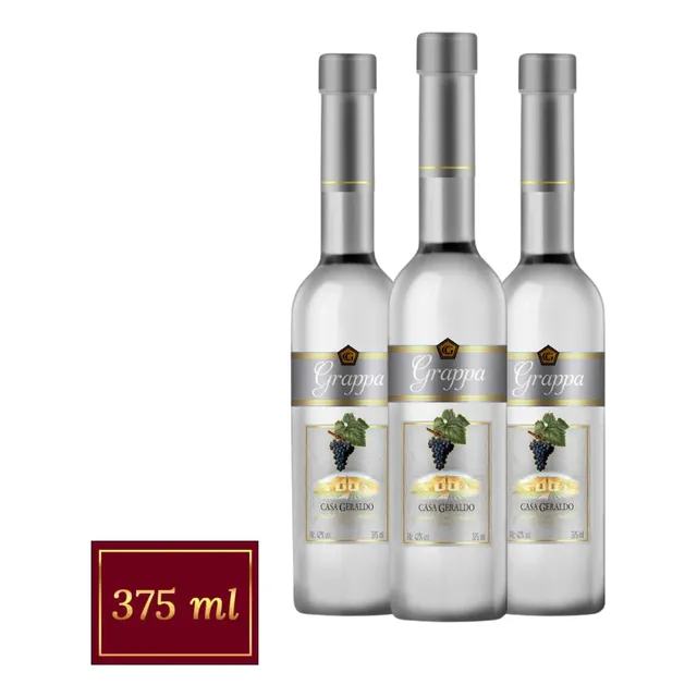 Kit 3 Grappa Casa Geraldo 375ml