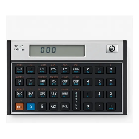 Calculadora Financeira 12c 130 Funções Platinum Hp Com Case Preto