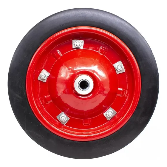 Rueda Roja Maciza P/carretilla Con Ruleman 785 Barril