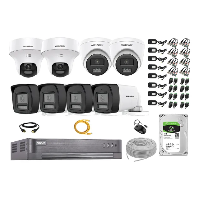 Kit 8 Cámaras Seguridad 2mp 2 Ptz Audio Bidireccional 1tb