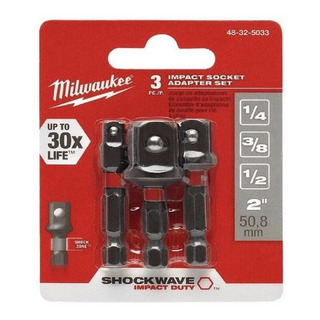 Socket Adaptador Impacto 3pzas Hexagonal 48325033 Milwaukee Socket Adaptador Impacto 3pzas Hexagonal 48325033 Milwaukee