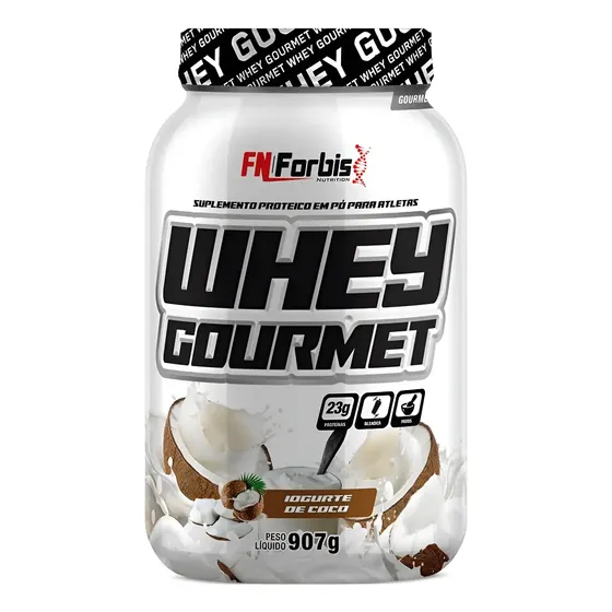 Whey Protein Gourmet 900g - Fn Forbis - Pote Sabor Iogurte com coco