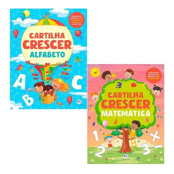 Kit Cartilha Crescer: Alfabeto + Matemática