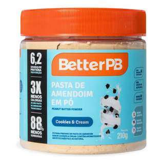 Pasta De Amendoim Em Pó 210g Betterpb - Cookies & Cream Pasta De Amendoim Em Pó 210g Betterpb - Cookies & Cream
