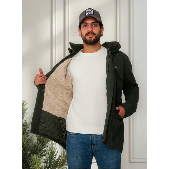 Customs Ba Camperas Hombre Parka Corderito Campera Full 