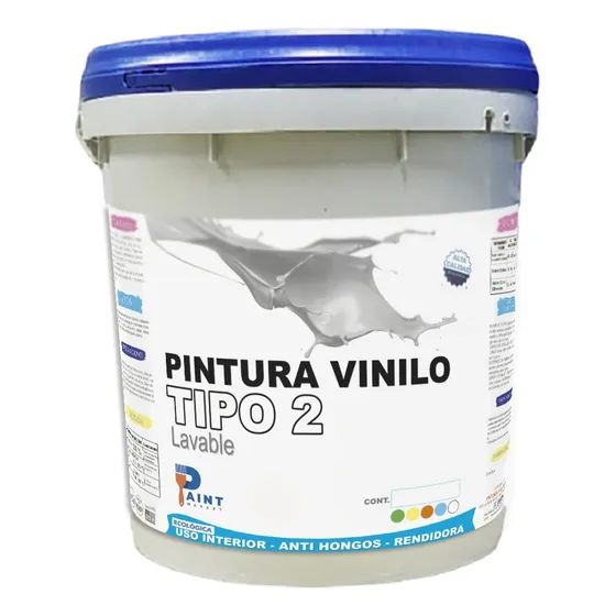 Pintura Tipo 2 Lavable Cuñete - Gal Acabado Mate Color Blanco