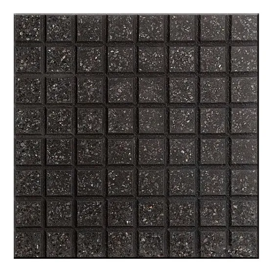 Baldoson 64 Panes Negro Pulido Mosaicos Mc 40x40 Vereda 