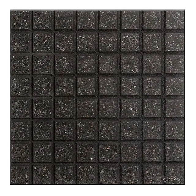 Baldoson 64 Panes Negro Pulido Mosaicos Mc 40x40 Vereda 