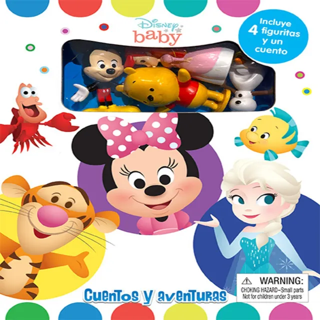 Libro Infantil Disney Baby Con 4 Figuras Para Niños 