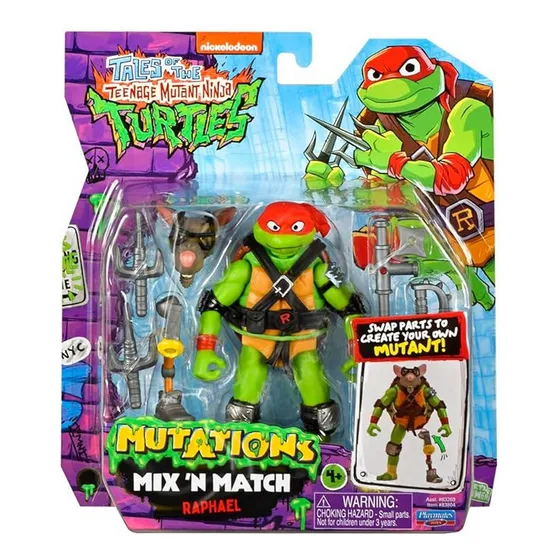 As Tartarugas Ninja Boneco Raphael  Mutations C/ Acessórios