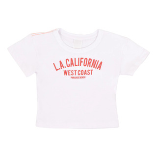 Remera Beba Manga Corta Con Estampa California Remera Beba Manga Corta Con Estampa California