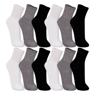 Kit Com 12 Pares De Meias Cano Médio Esportiva Trifil Kit Com 12 Pares De Meias Cano Médio Esportiva Trifil