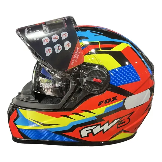 Capacete Integral FW3 Fox Laranja Brilhante para Adultos — foto 2
