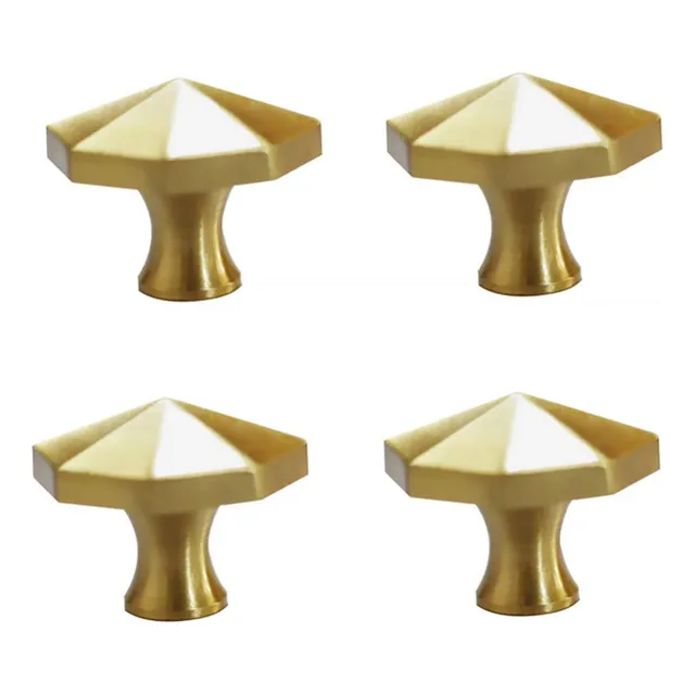 4 Pomo Laton Octogonal Para Cajon Muebl Puerta Casa