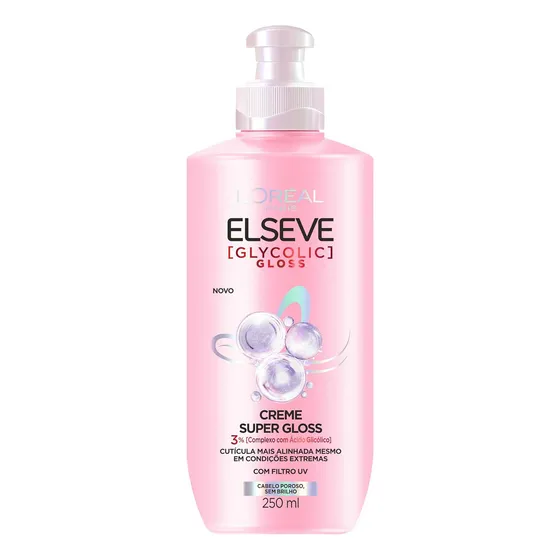 Creme para Pentear Super Gloss L'Oréal Paris Elseve Glycolic Gloss 250ML