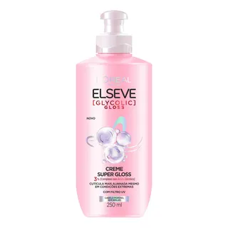 Creme Para Pentear Super Gloss L'oréal Paris Elseve Glycolic Gloss 250ml Creme Para Pentear Super Gloss L'oréal Paris Elseve Glycolic Gloss 250ml